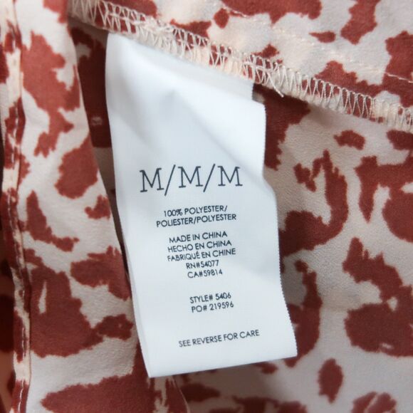 Cabi Womens High-Lo Dress Size Medium Orange Pink Animal Print Tie Waist‎ Boho - Picture 6 of 10